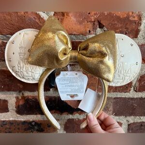 Walt Disney World Cinderella Castle Bejeweled Mickey Minnie Ears Headband NEW
